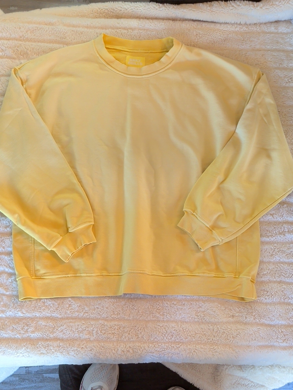 Daily Drills Unisex Oversized Crewneck Sweatshirt in Sun faded Sunny